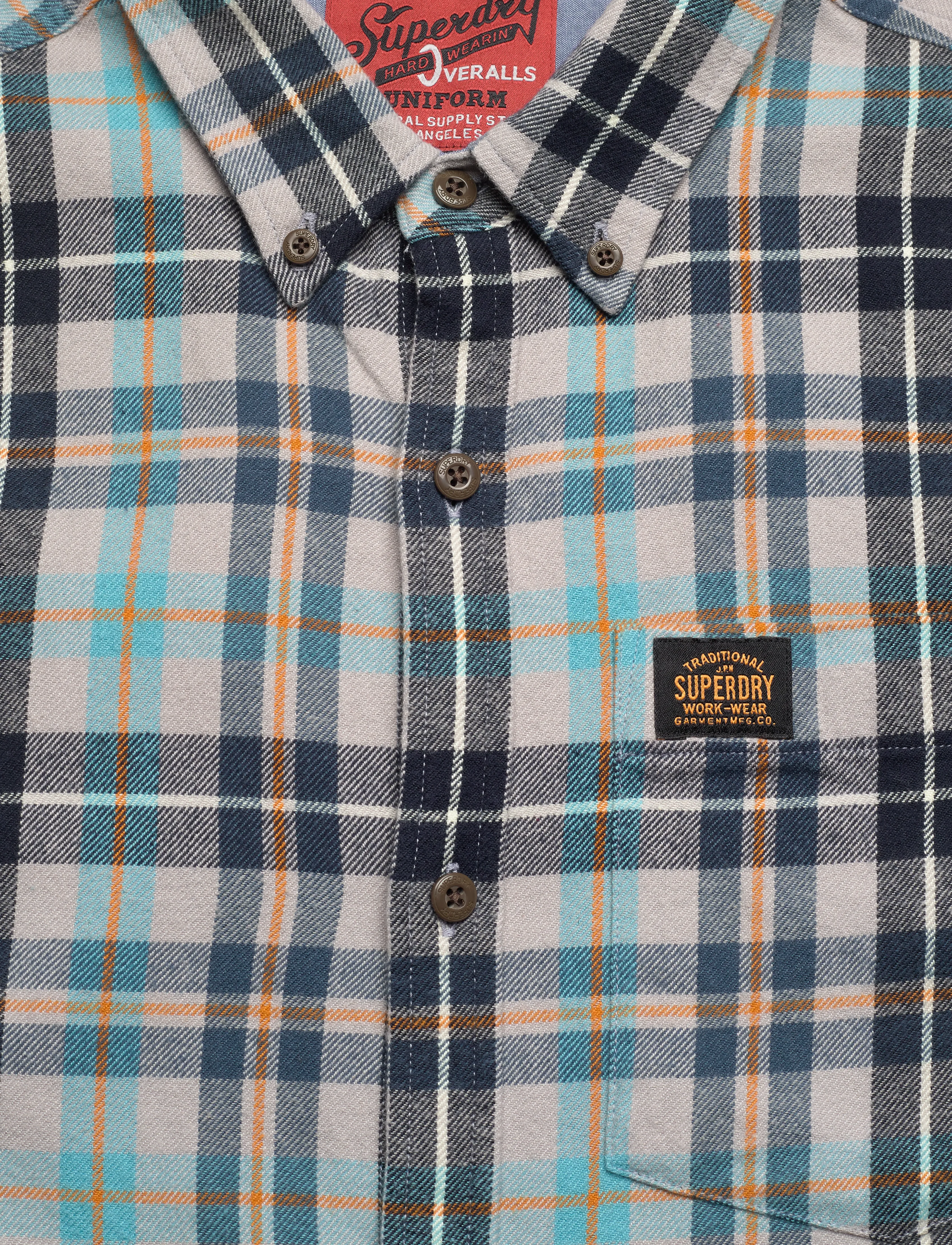 Superdry - L/S COTTON LUMBERJACK SHIRT - canyon check light grey - 2