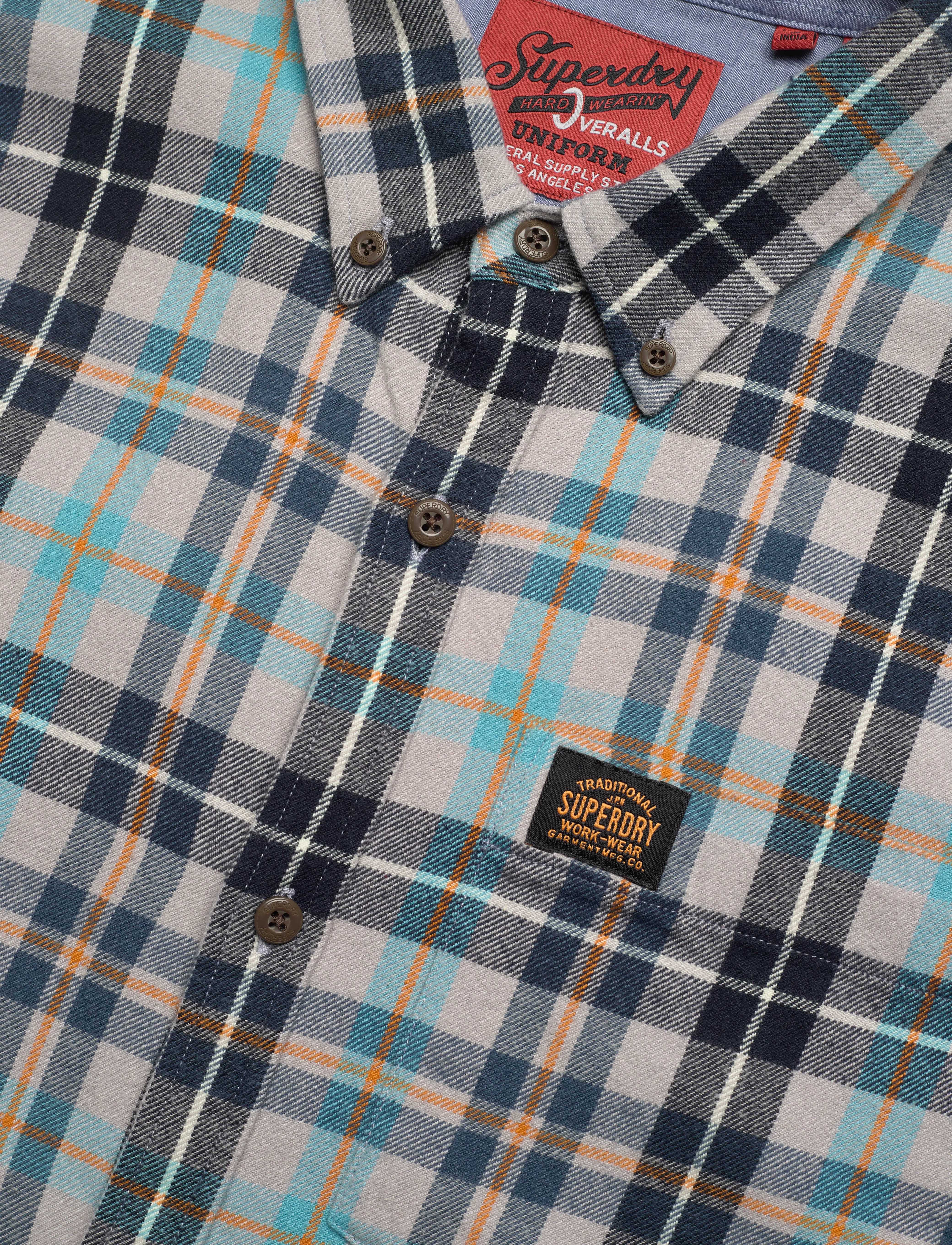 Superdry - L/S COTTON LUMBERJACK SHIRT - canyon check light grey - 3