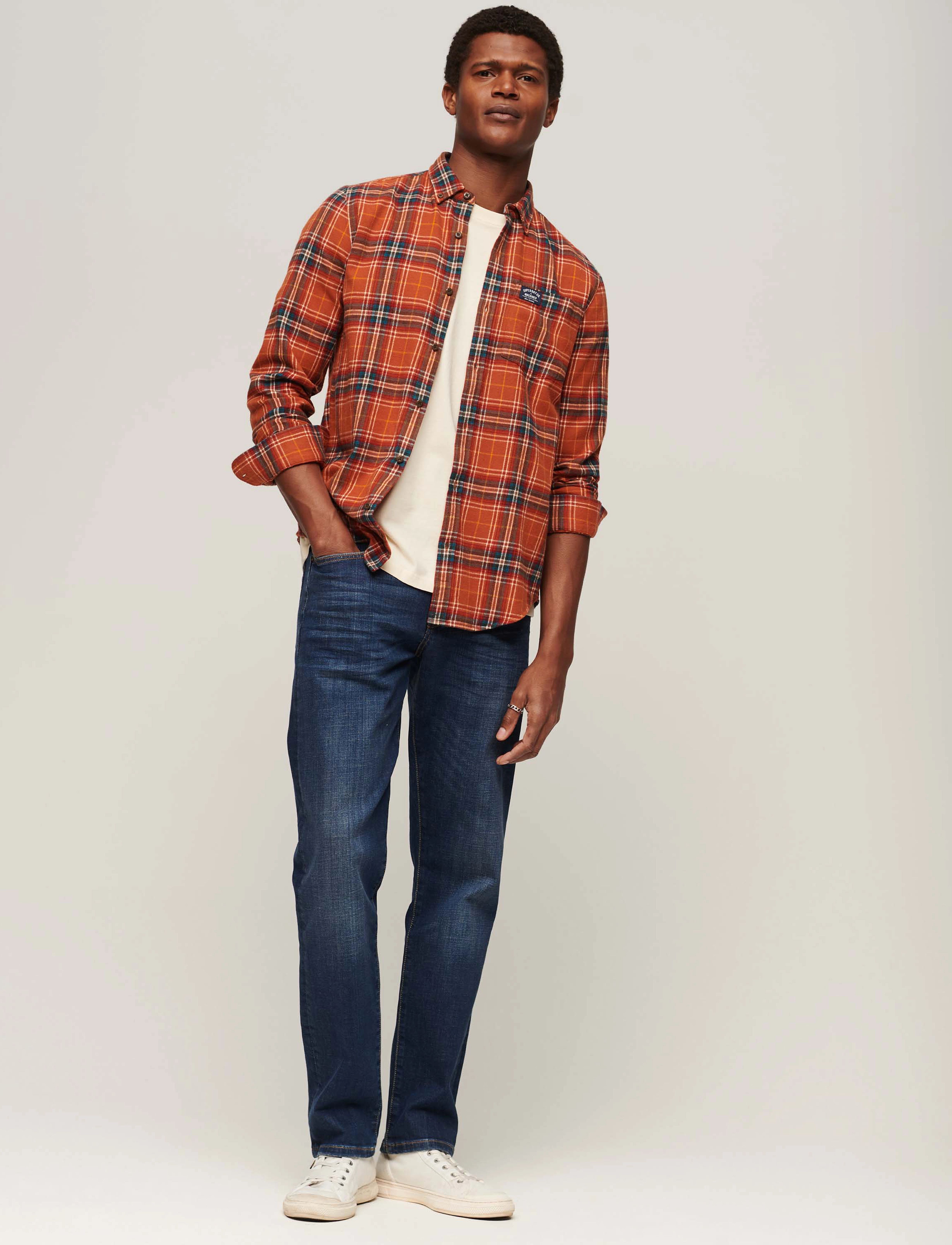 Superdry - L/S COTTON LUMBERJACK SHIRT - drayton check orange - 3