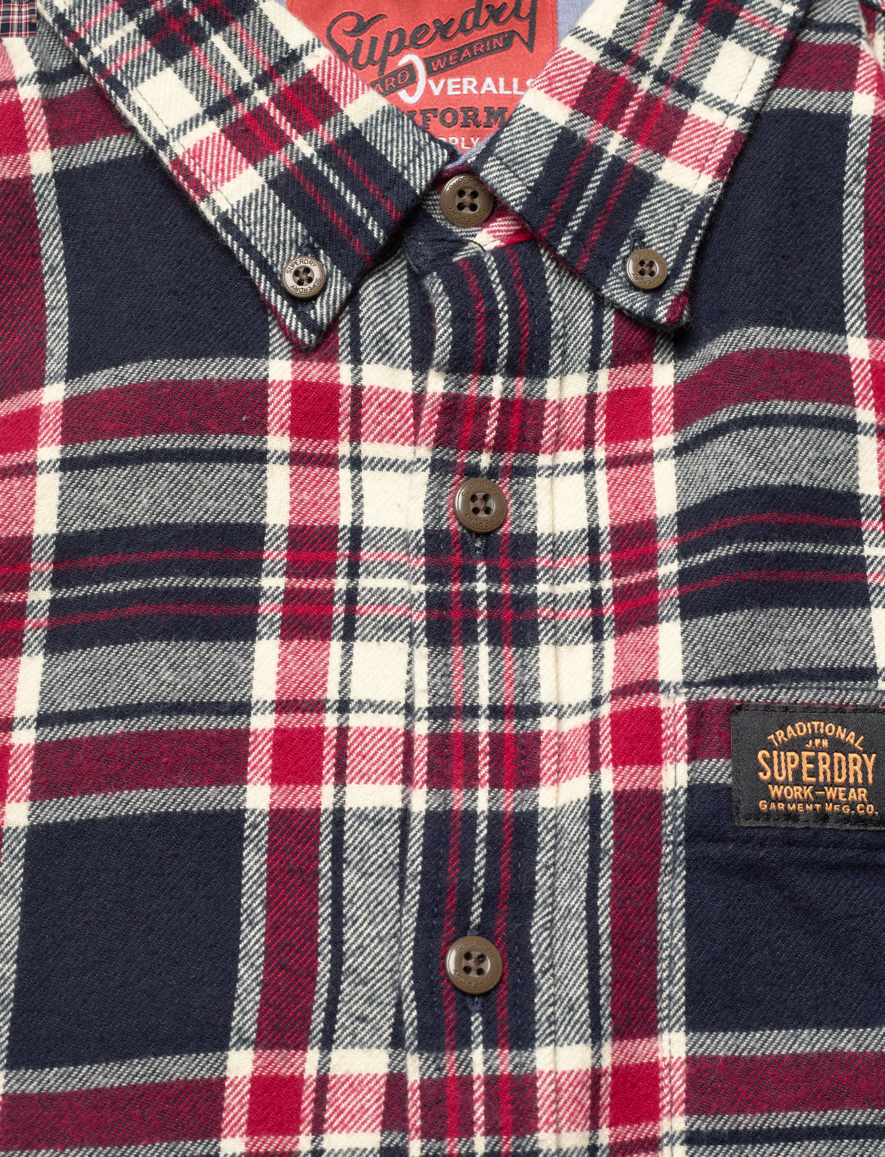 Superdry - L/S COTTON LUMBERJACK SHIRT - kansas check navy - 4