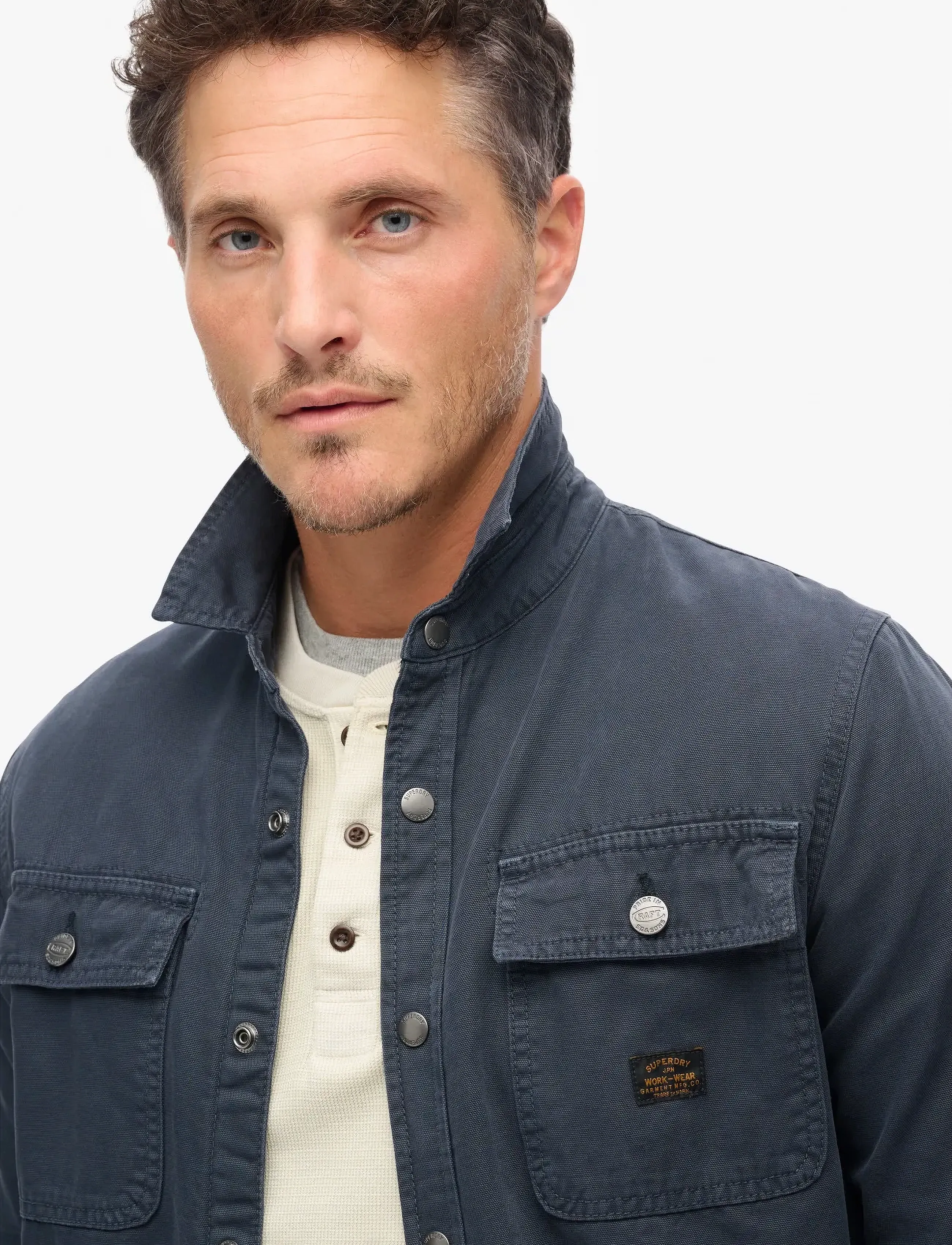 Superdry - CANVAS WORKWEAR OVERSHIRT - midnight navy - 3