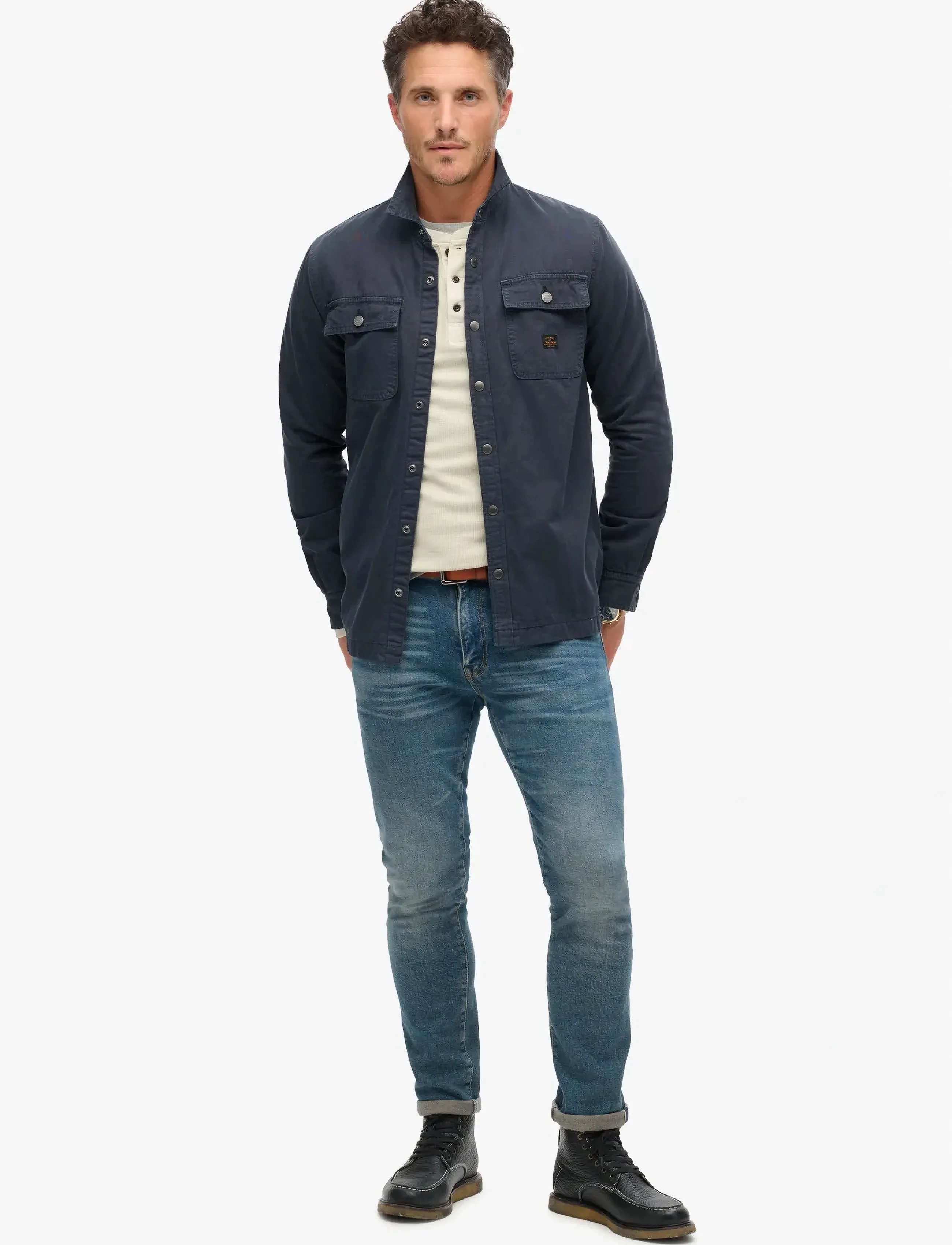 Superdry - CANVAS WORKWEAR OVERSHIRT - midnight navy - 4