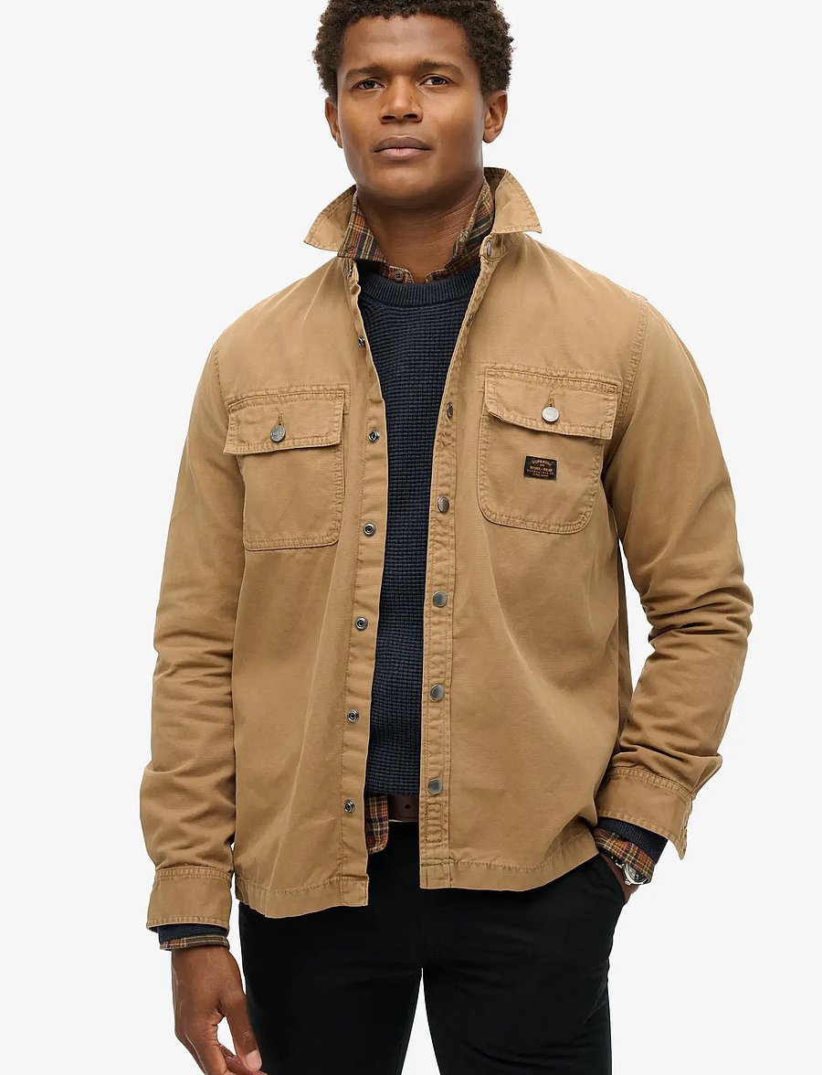 Superdry - CANVAS WORKWEAR OVERSHIRT - sandstone brown - 0
