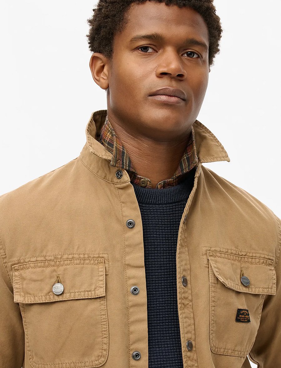 Superdry - CANVAS WORKWEAR OVERSHIRT - sandstone brown - 3
