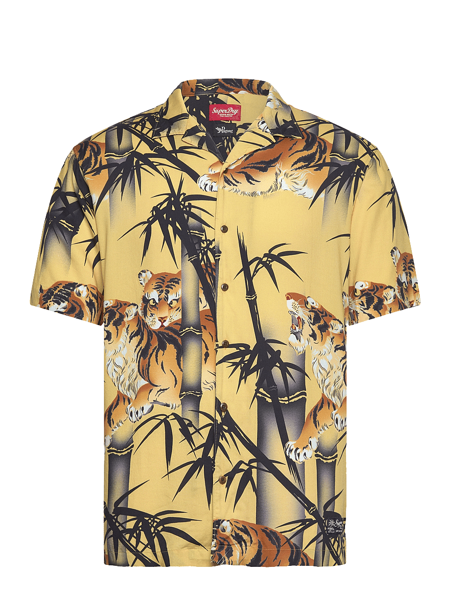 Superdry - HAWAIIAN RESORT SHIRT - tora gold - 0