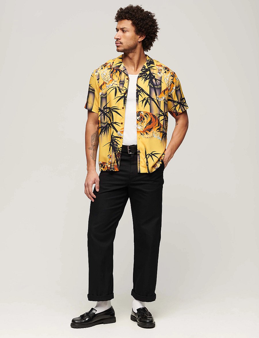 Superdry - HAWAIIAN RESORT SHIRT - tora gold - 4