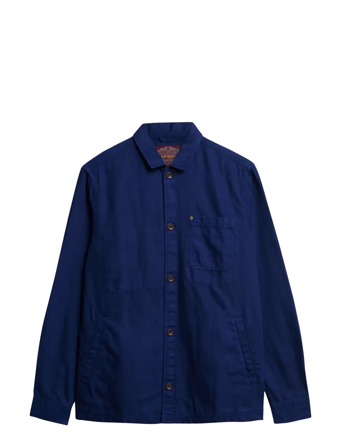 Superdry MERCHANT LINEN BLEND OVERSHIRT - Overshirts - SUPERMARINE NAVY / navy