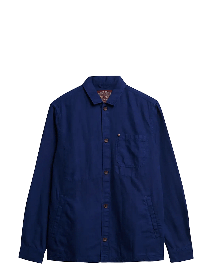 Superdry - MERCHANT LINEN BLEND OVERSHIRT - supermarine navy - 1