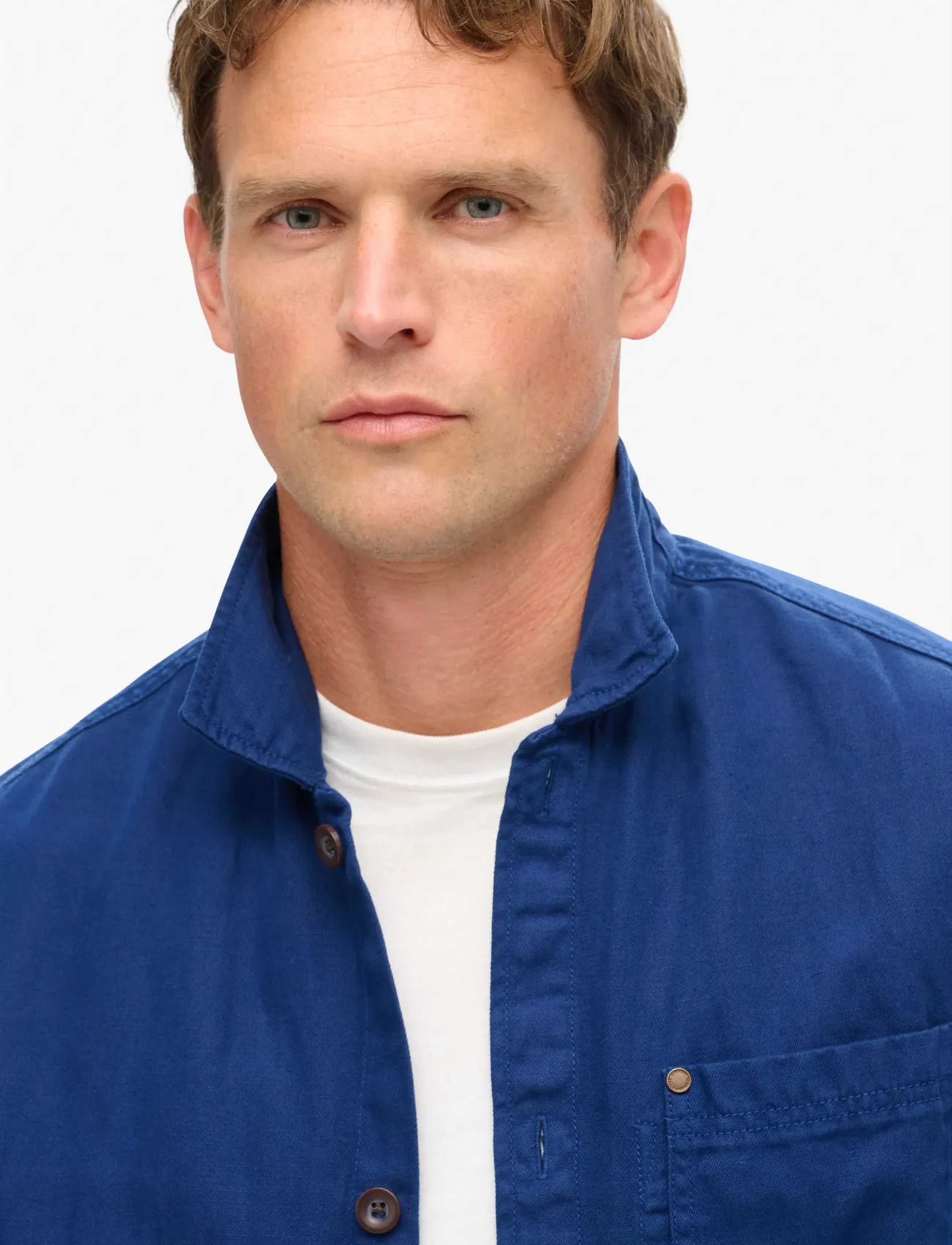 Superdry - MERCHANT LINEN BLEND OVERSHIRT - herren - supermarine navy - 3