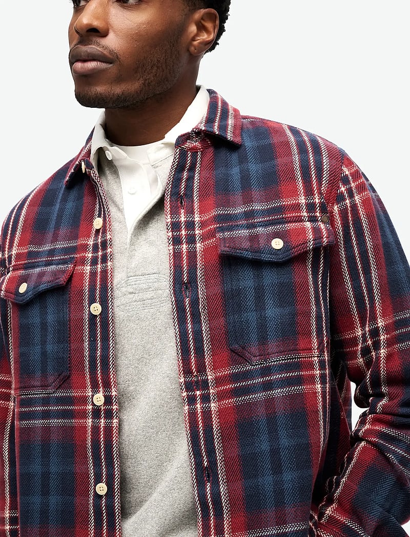 Superdry - MERCHANT HEAVY CHECKED SHIRT - checkered shirts - merchant check navy - 3