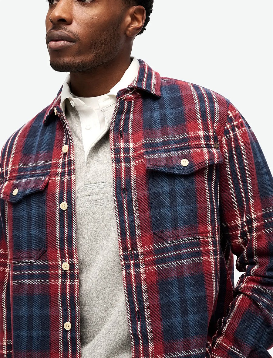 Superdry - MERCHANT HEAVY CHECKED SHIRT - rutede skjorter - merchant check navy - 3