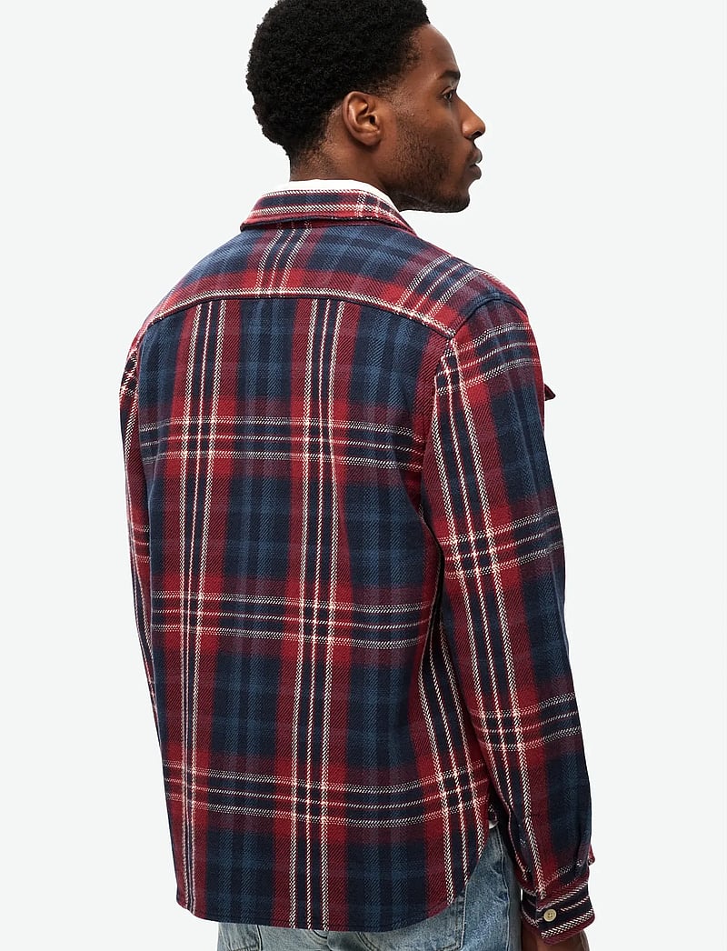 Superdry - MERCHANT HEAVY CHECKED SHIRT - checkered shirts - merchant check navy - 4