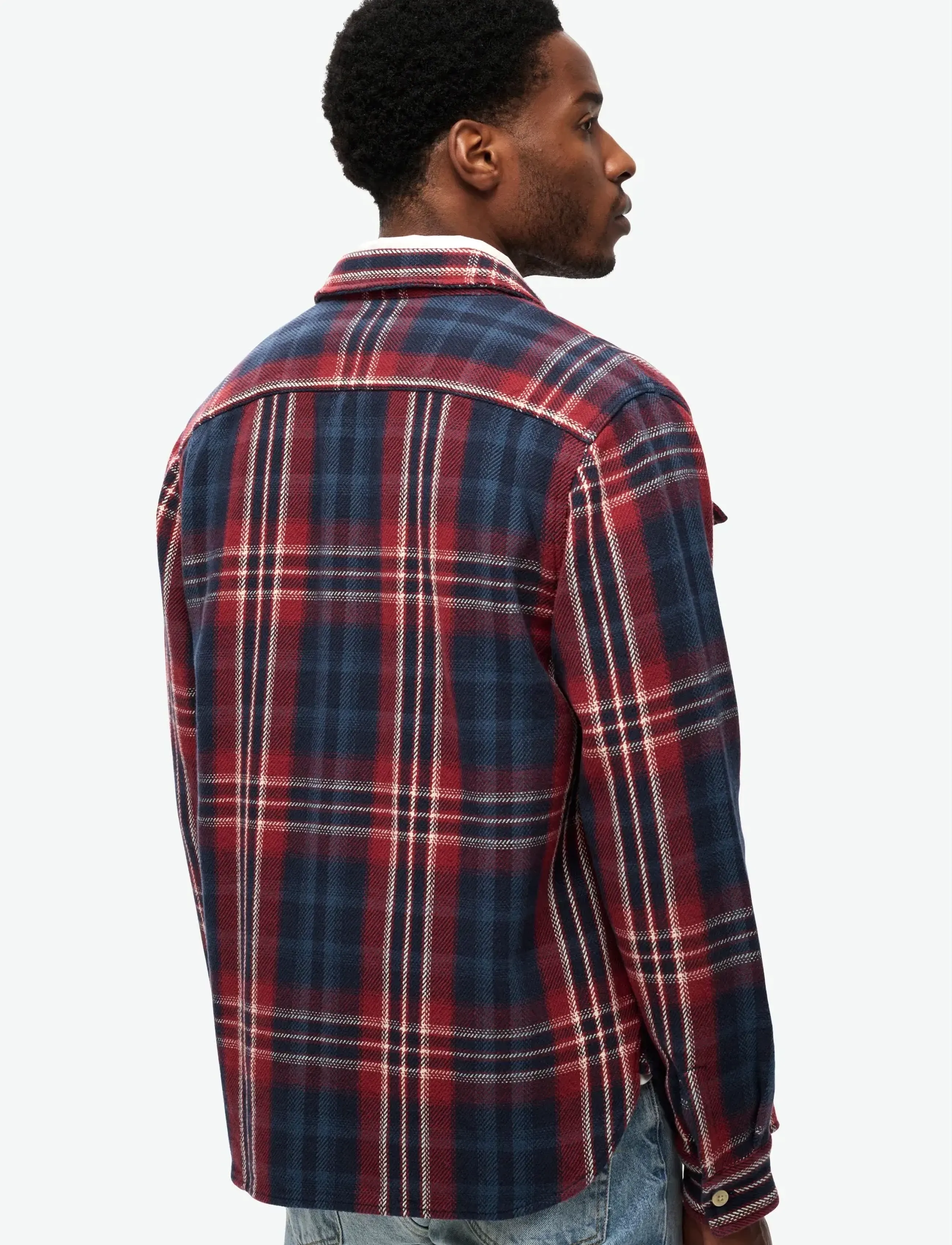 Superdry - MERCHANT HEAVY CHECKED SHIRT - rutede skjorter - merchant check navy - 4