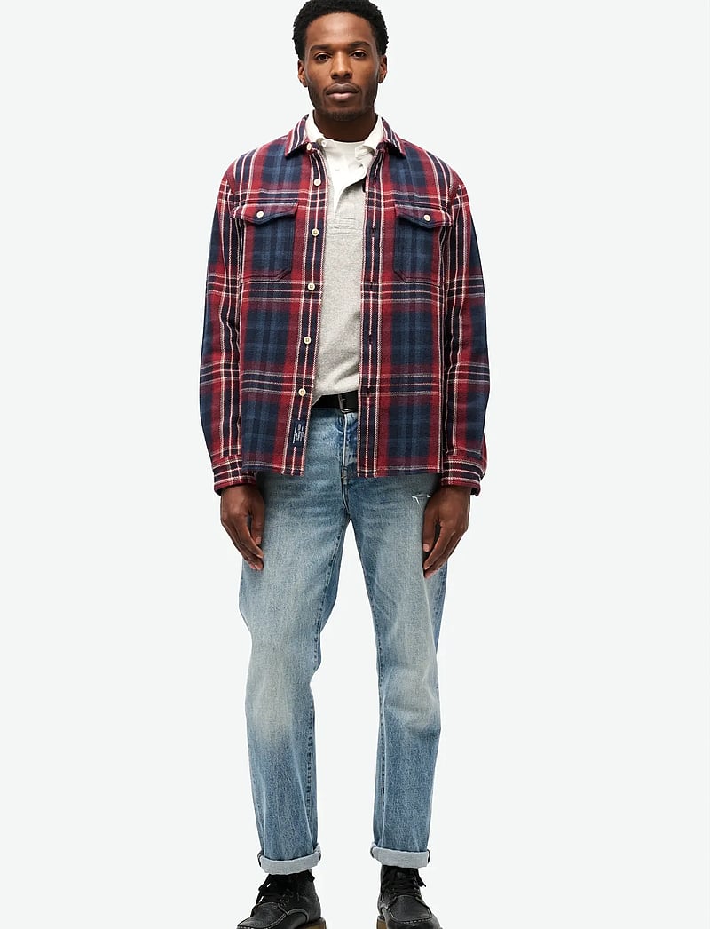 Superdry - MERCHANT HEAVY CHECKED SHIRT - checkered shirts - merchant check navy - 5