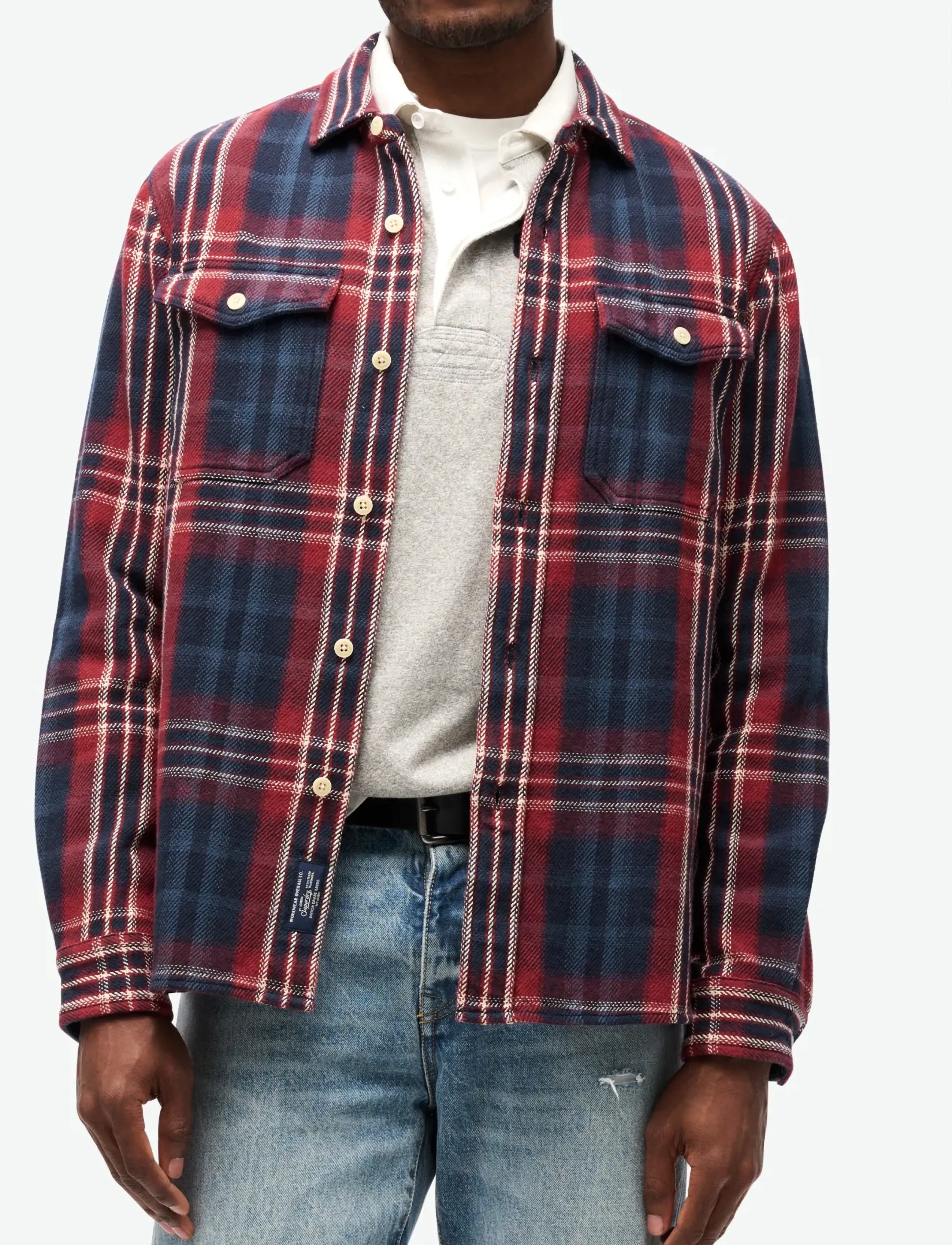 Superdry Merchant Heavy Checked Shirt rutiga skjortor herr – bild 7