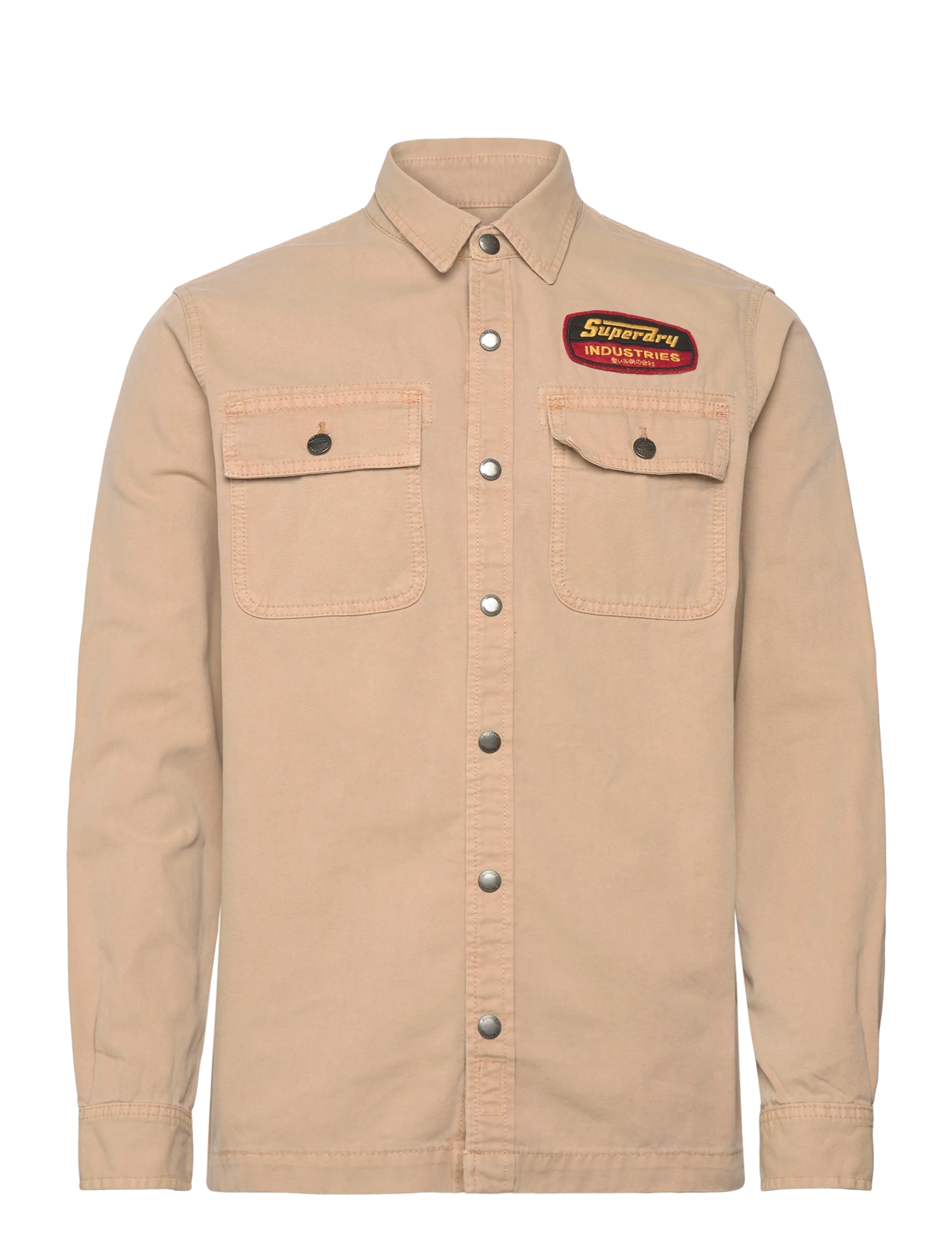 SUPERDRY Patched Canvas Overshirt Beige - XL - Herren