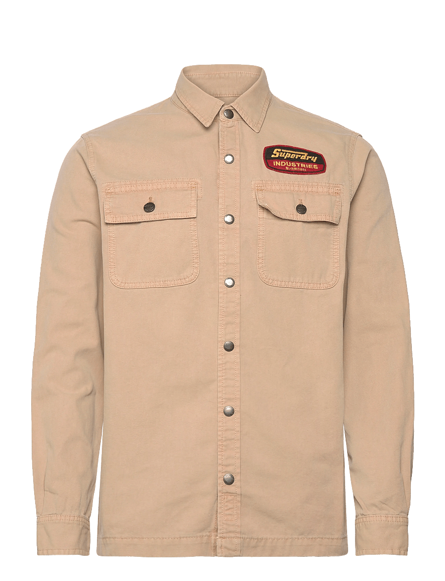 Superdry - PATCHED CANVAS OVERSHIRT - kollektionen - shaker beige - 1