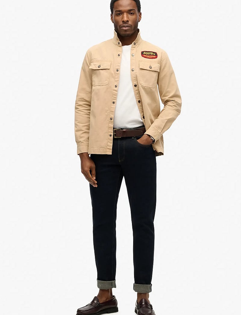 Superdry - PATCHED CANVAS OVERSHIRT - kollektioner - shaker beige - 4