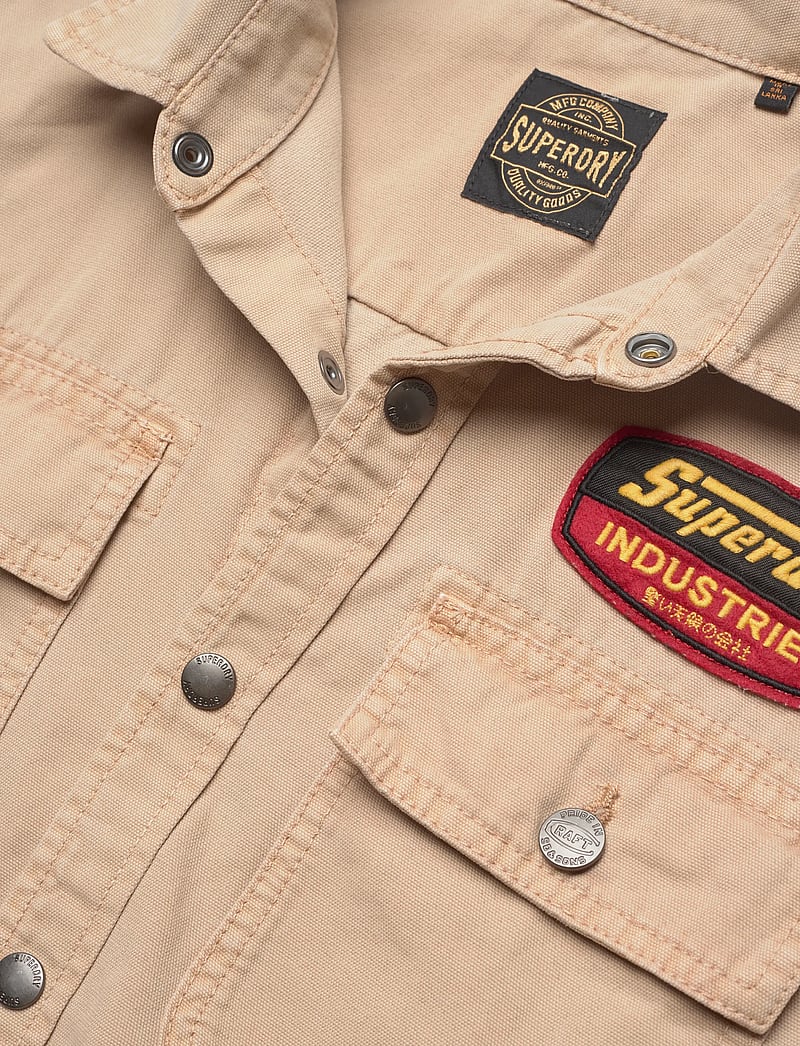 Superdry - PATCHED CANVAS OVERSHIRT - kollektioner - shaker beige - 5