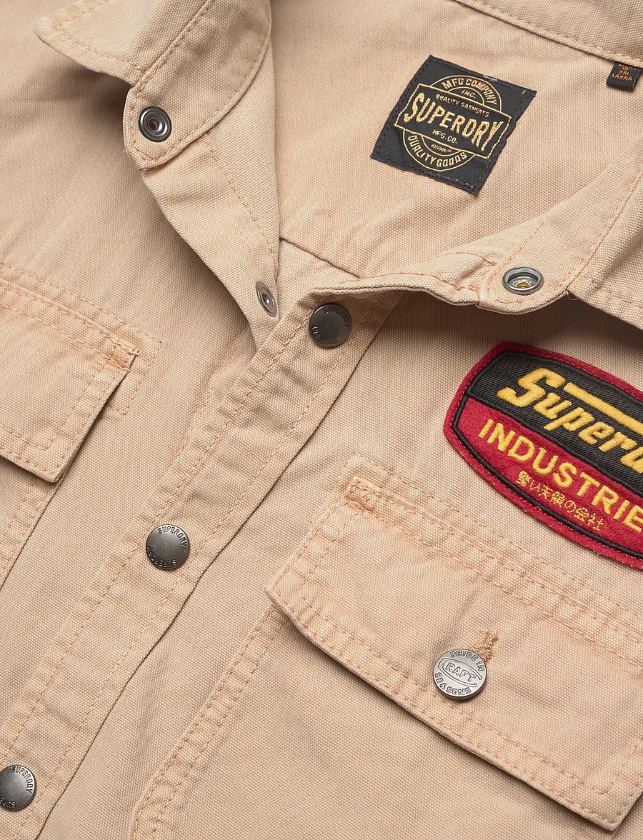 Superdry - PATCHED CANVAS OVERSHIRT - kollektionen - shaker beige - 5