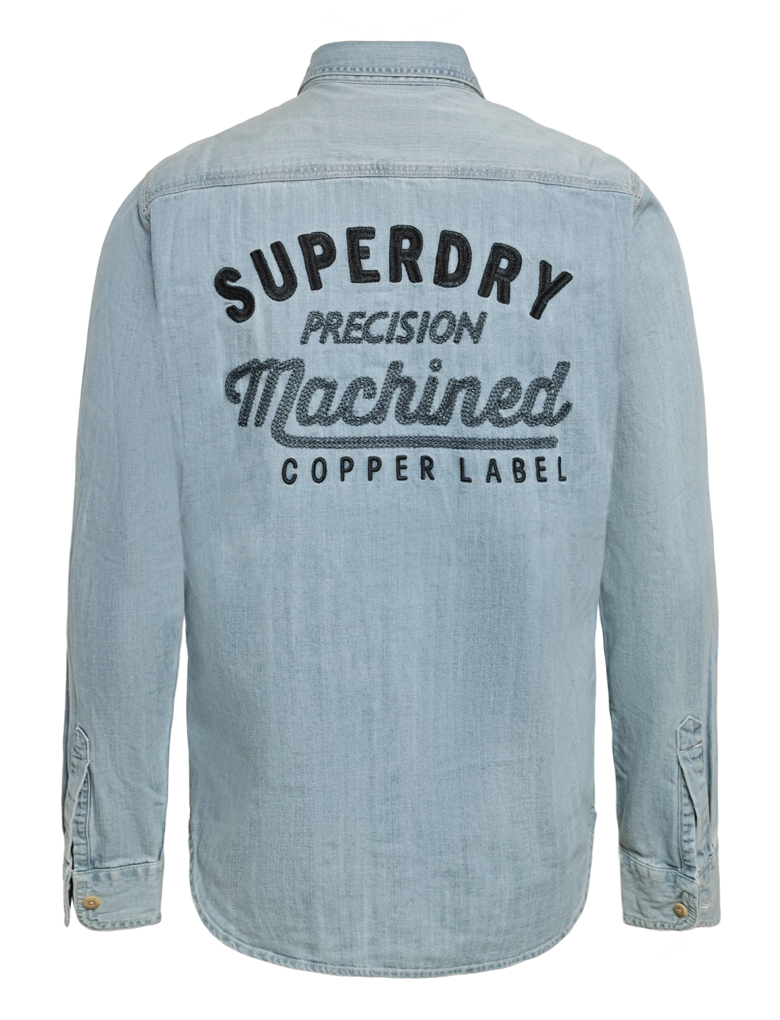 Superdry - EMBROIDERED WORKWEAR SHIRT - jeanshemden - heavy wash - 1