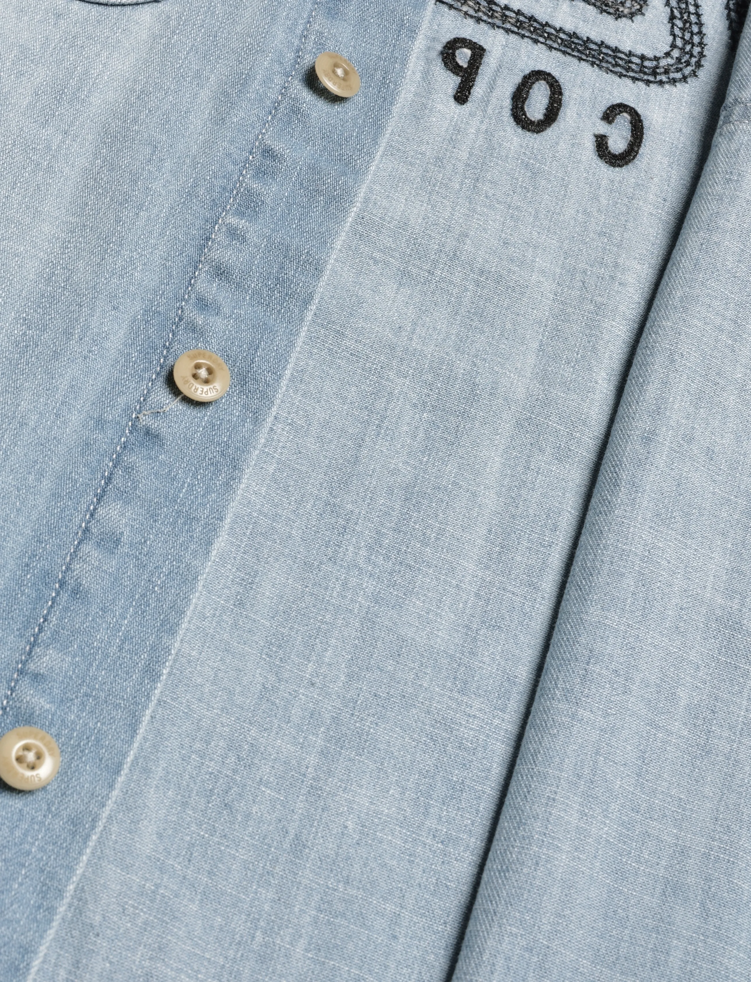 Superdry - EMBROIDERED WORKWEAR SHIRT - jeanshemden - heavy wash - 4