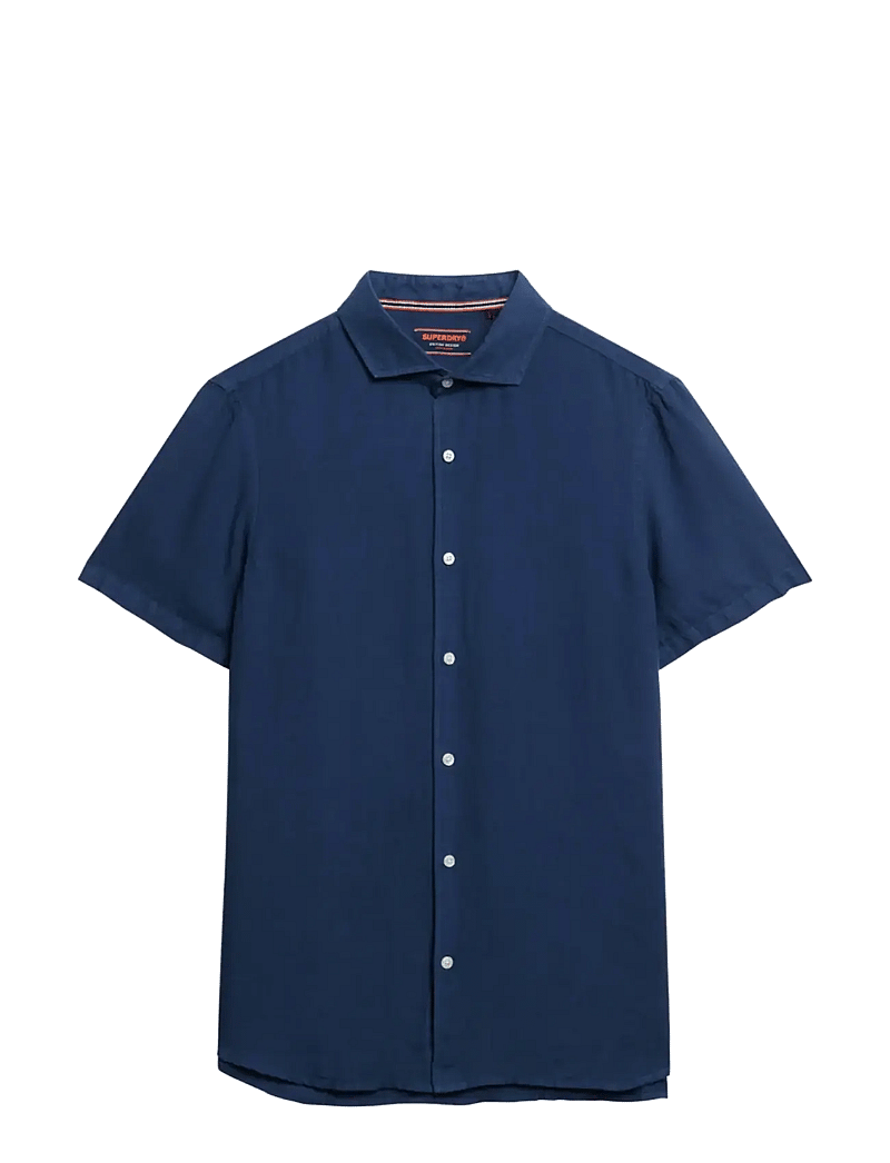 Superdry - VACATION LINEN S/S SHIRT - kortærmede skjorter - navy - 1