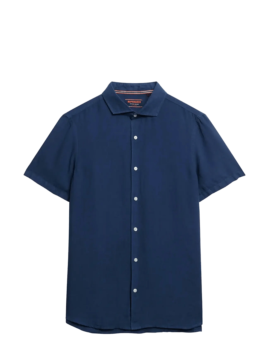 Superdry - VACATION LINEN S/S SHIRT - short-sleeved shirts - navy - 1