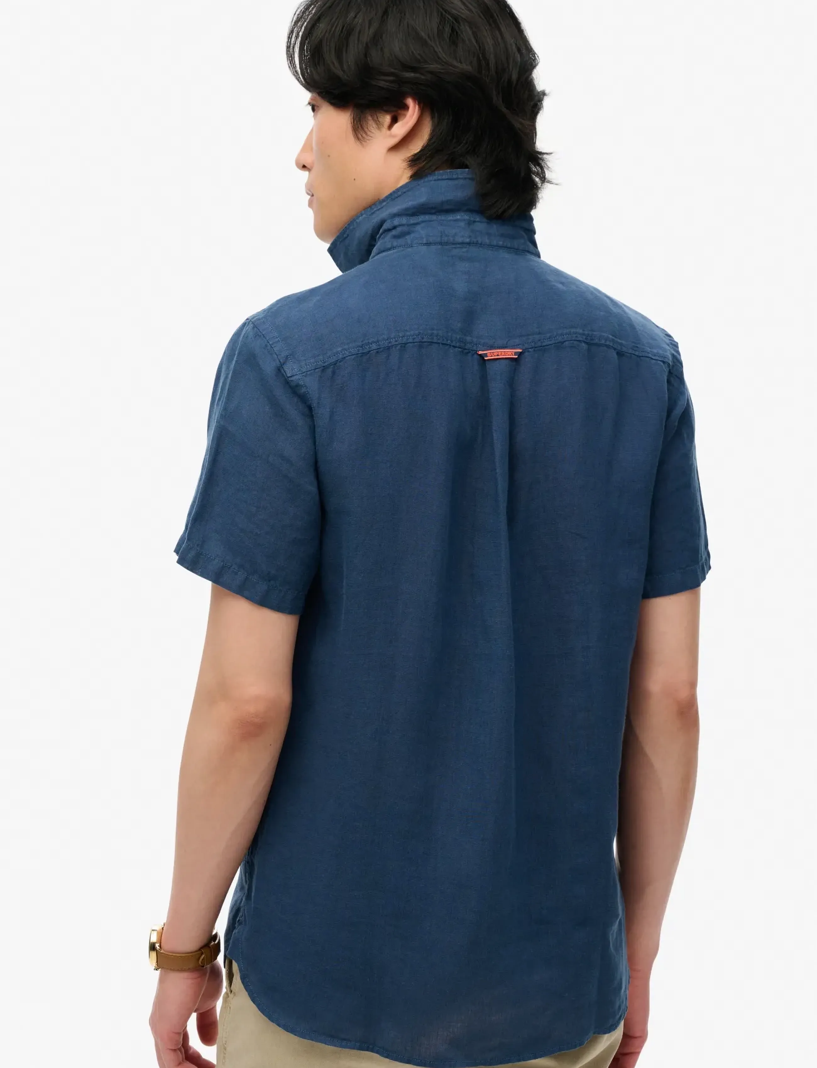 Superdry - VACATION LINEN S/S SHIRT - short-sleeved shirts - navy - 2