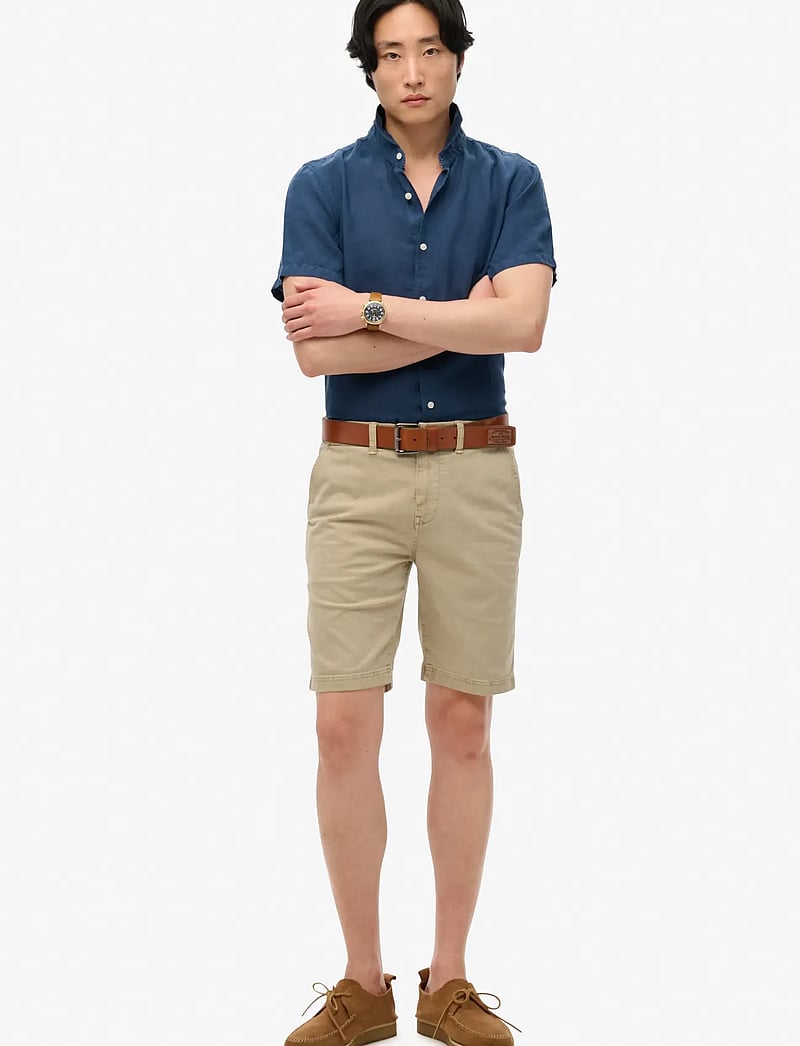 Superdry - VACATION LINEN S/S SHIRT - kortærmede skjorter - navy - 3