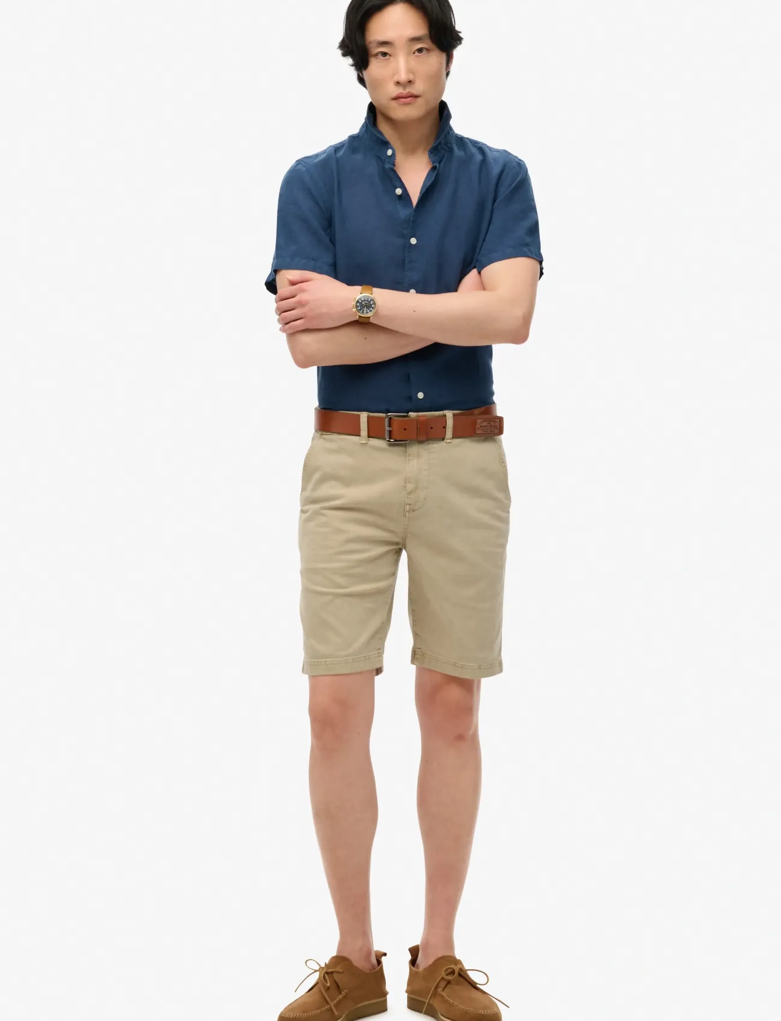 Superdry - VACATION LINEN S/S SHIRT - short-sleeved shirts - navy - 3