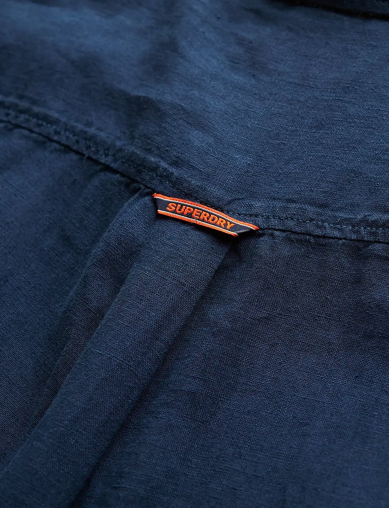 Superdry - VACATION LINEN S/S SHIRT - kortærmede skjorter - navy - 5