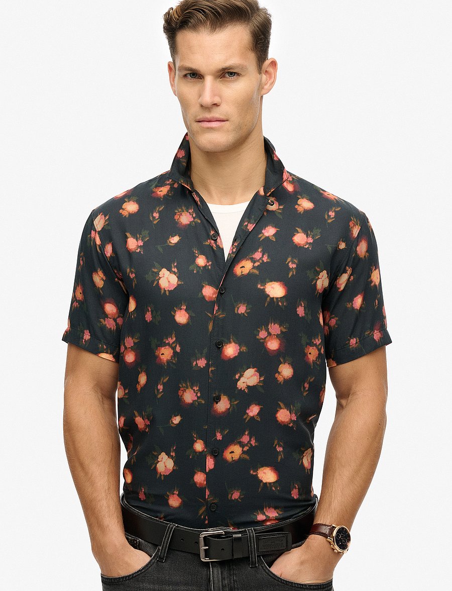 Superdry - S/S PRINT SHIRT - chemises à manches courtes - abstract floral red - 0