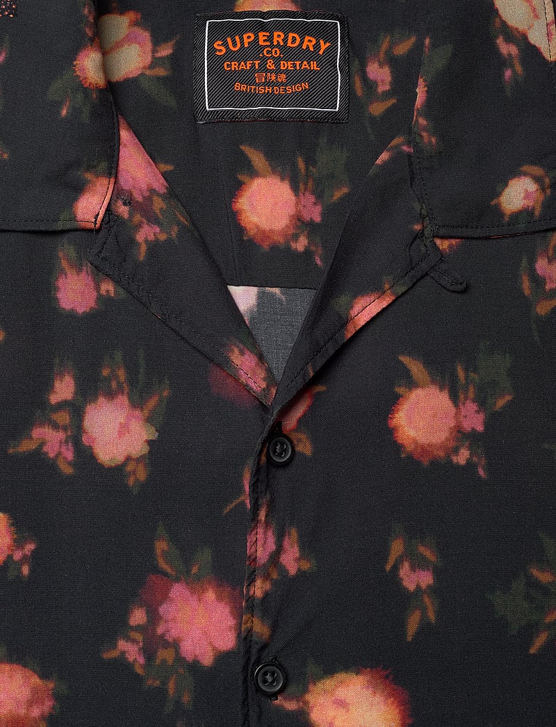 Superdry - S/S PRINT SHIRT - kortärmade skjortor - abstract floral red - 3