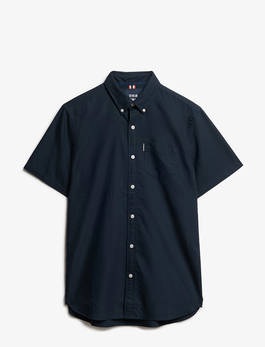 Superdry - OXFORD S/S SHIRT - kurzarmhemden - eclipse navy - 1