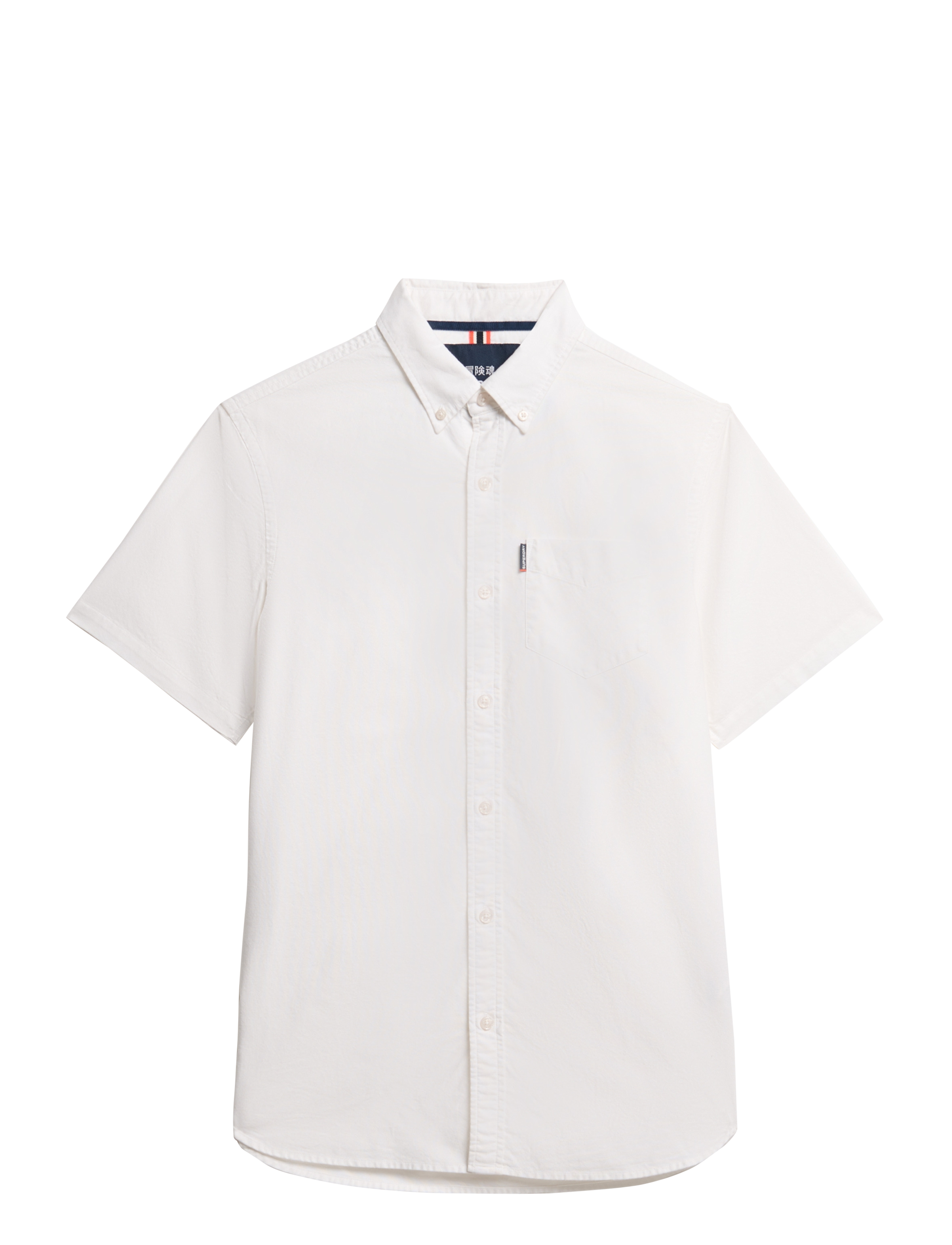 Superdry OXFORD S/S SHIRT - Särgid - OPTIC / white