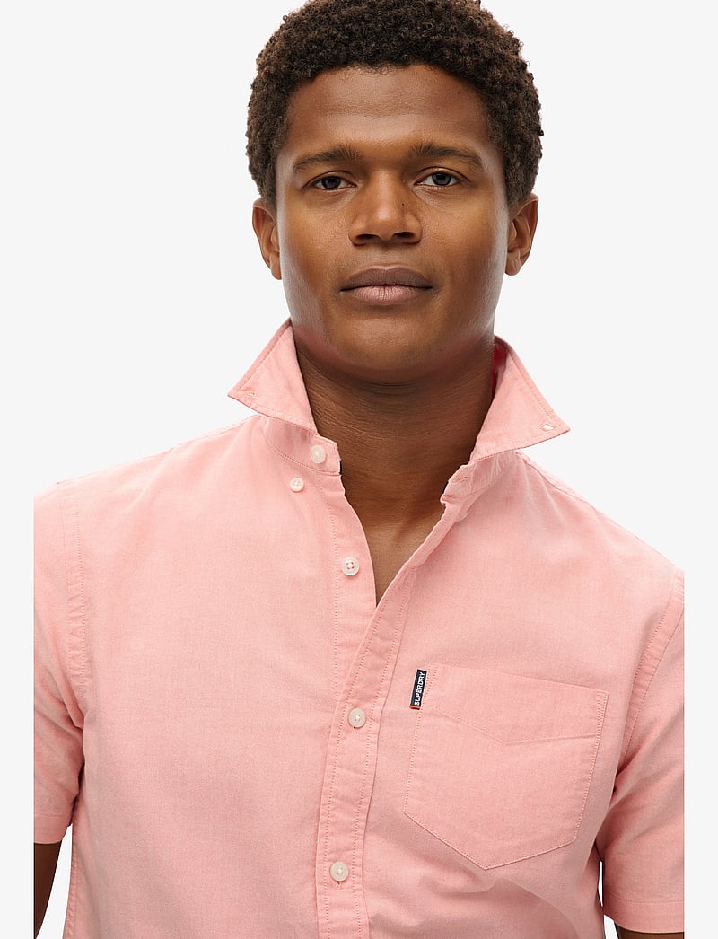 Superdry - OXFORD S/S SHIRT - kurzarmhemden - rose pink chambray - 2