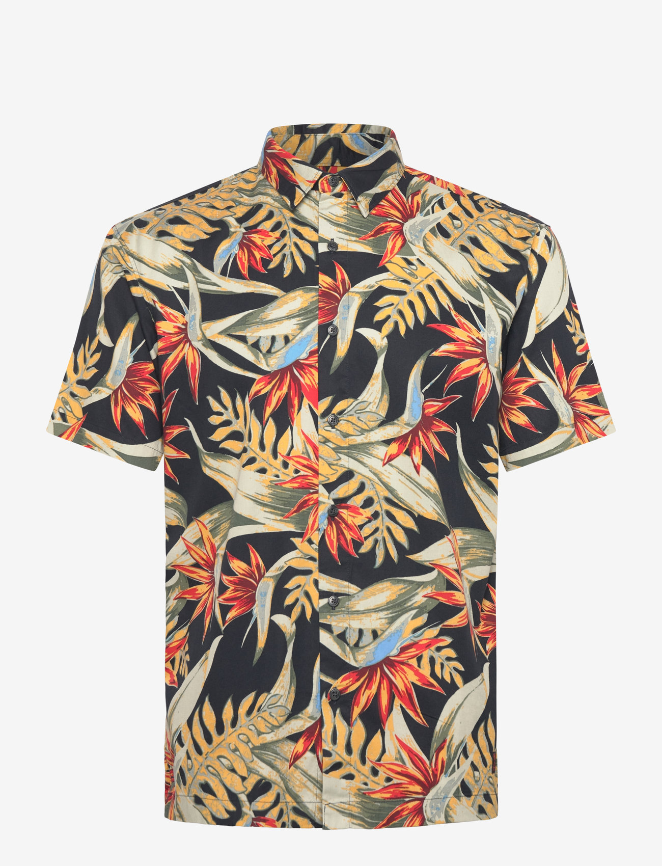 Superdry - HAWAIIAN PRINT SHIRT - marškiniai trumpomis rankovėmis - bird of paradise navy - 1