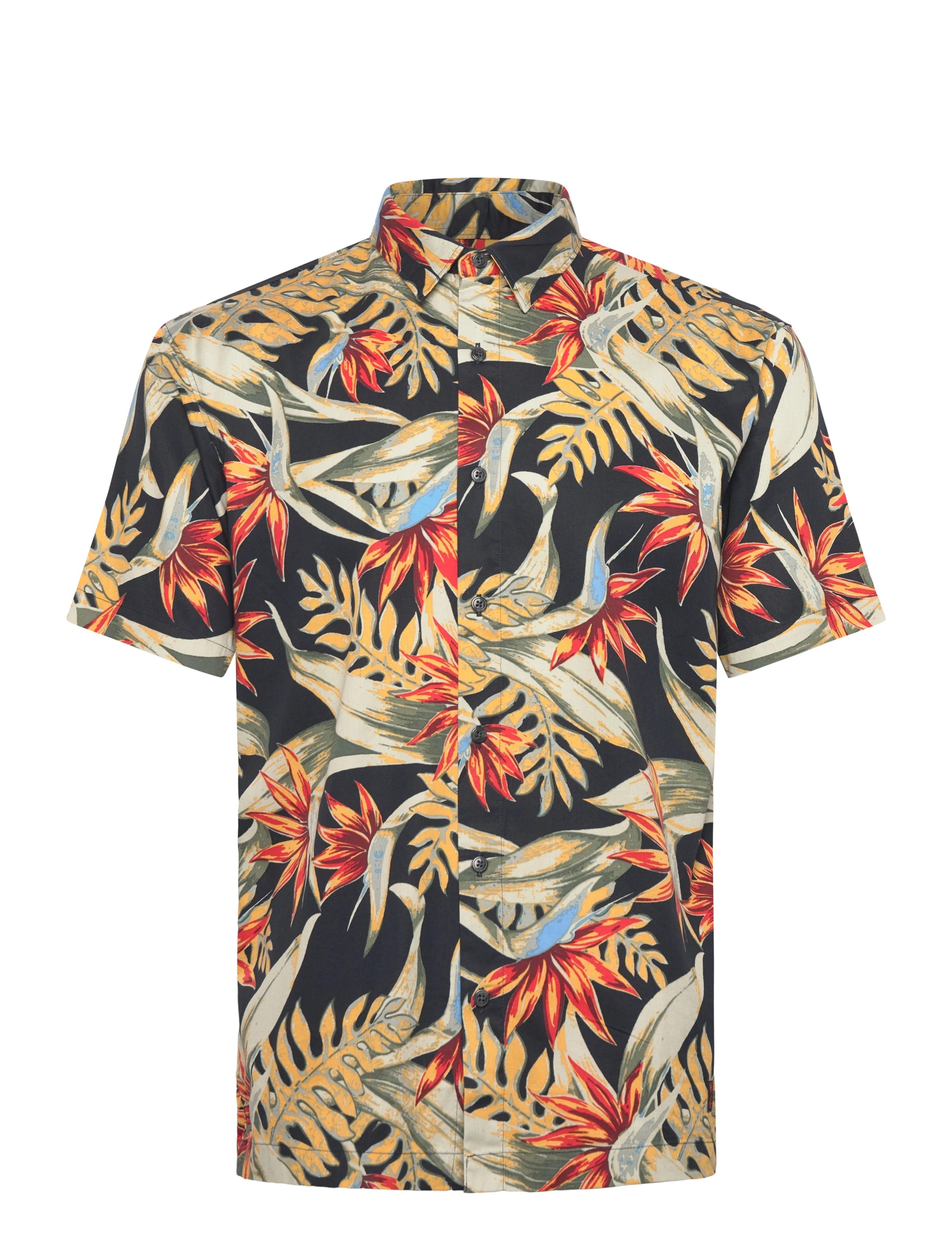 Superdry HAWAIIAN PRINT SHIRT - Särgid - BIRD OF PARADISE NAVY / navy