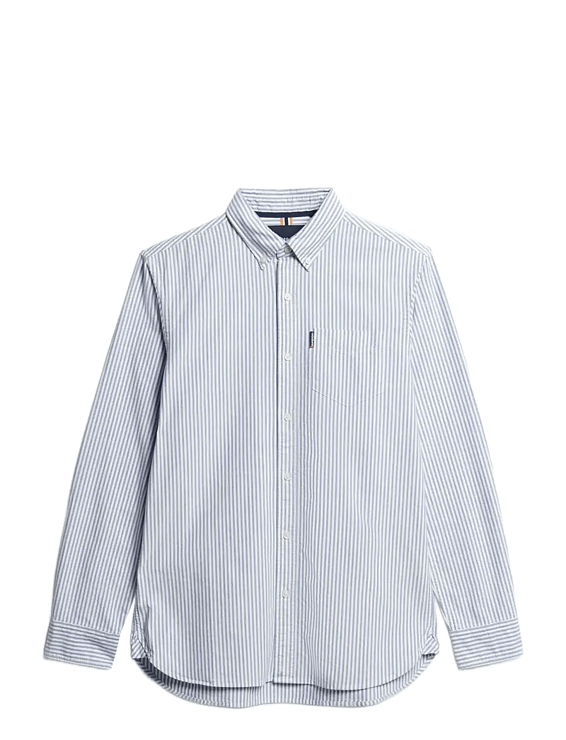 Superdry - ESSENTIALS OXFORD SHIRT - oxford-skjortor - azure blue stripe oxford - 1