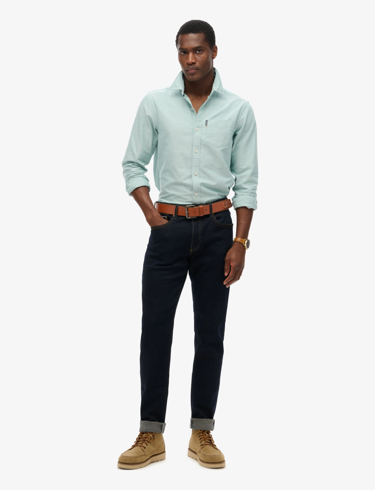 Superdry - ESSENTIALS OXFORD SHIRT - oxford skjorter - peppermint chambray oxford - 5