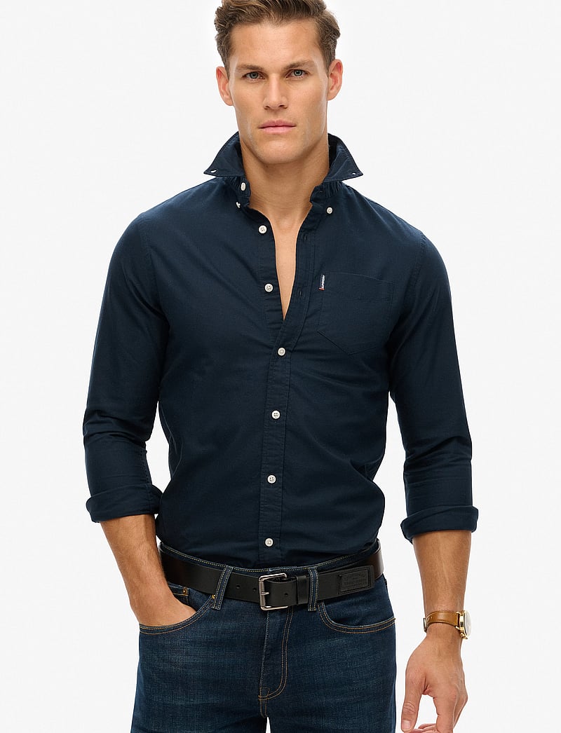 Superdry - ESSENTIALS OXFORD SHIRT - chemises oxford - eclipse navy - 0