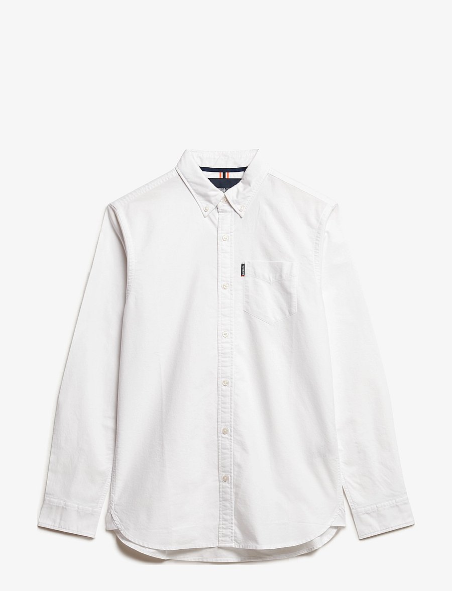 Superdry - ESSENTIALS OXFORD SHIRT - oxfordi särgid - optic white oxford - 1