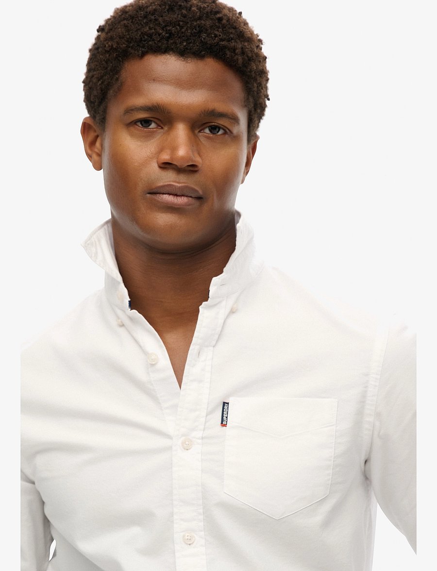 Superdry - ESSENTIALS OXFORD SHIRT - oxfordi särgid - optic white oxford - 3
