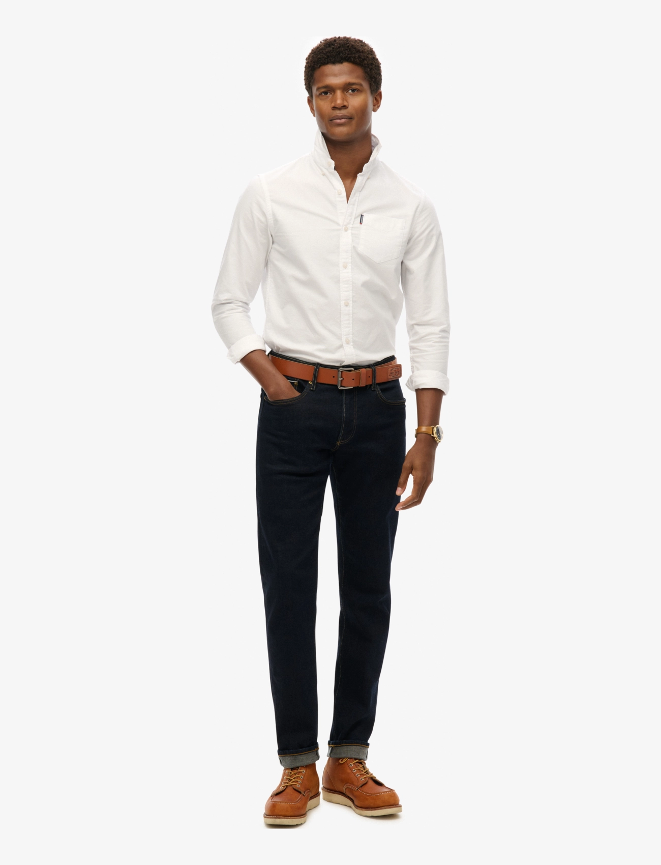 Superdry - ESSENTIALS OXFORD SHIRT - oxford-kauluspaidat - optic white oxford - 4