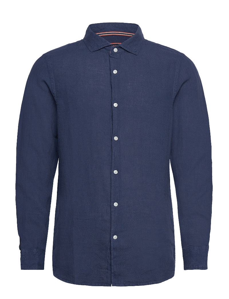Superdry - VACATION L/S LINEN SHIRT - hørskjorter - navy - 1