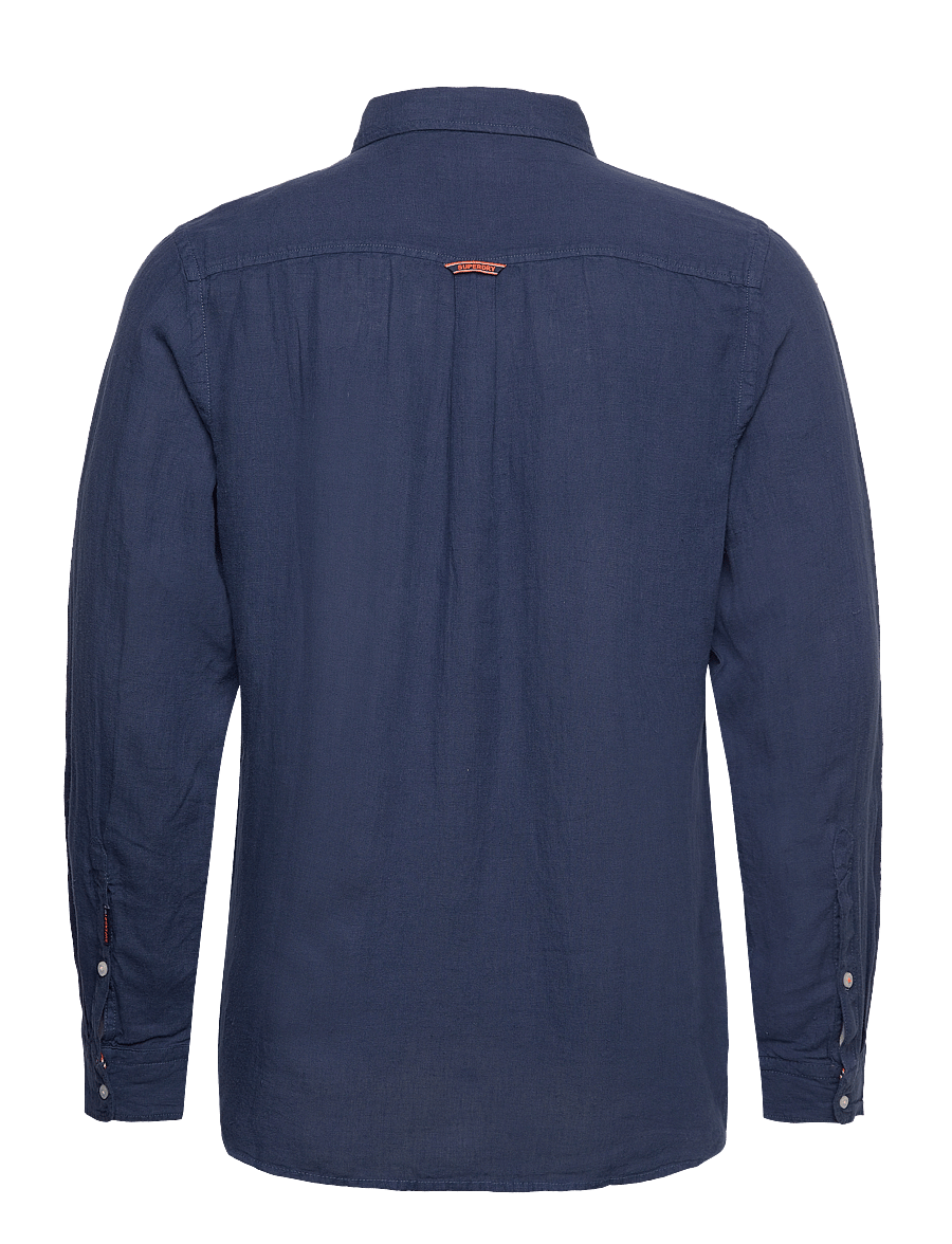 Superdry - VACATION L/S LINEN SHIRT - navy - 2