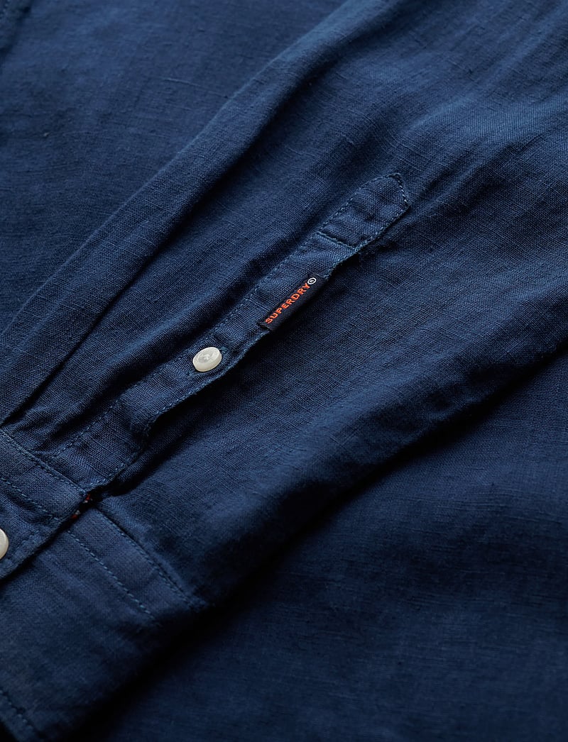 Superdry - VACATION L/S LINEN SHIRT - hørskjorter - navy - 5