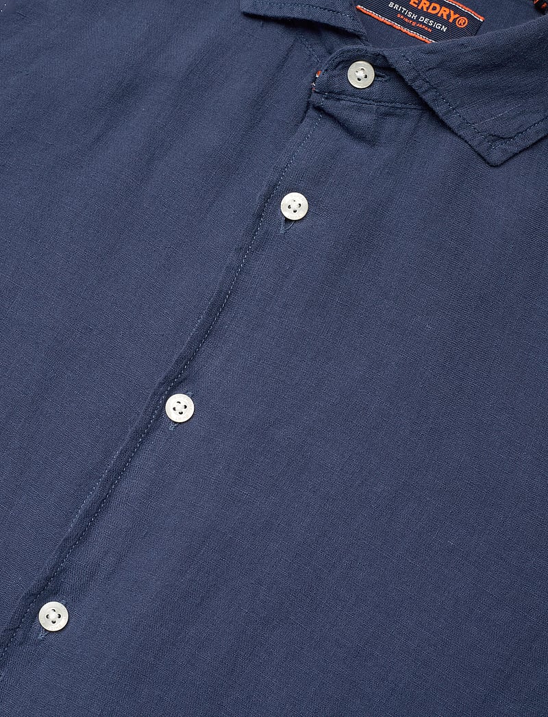 Superdry - VACATION L/S LINEN SHIRT - hørskjorter - navy - 4