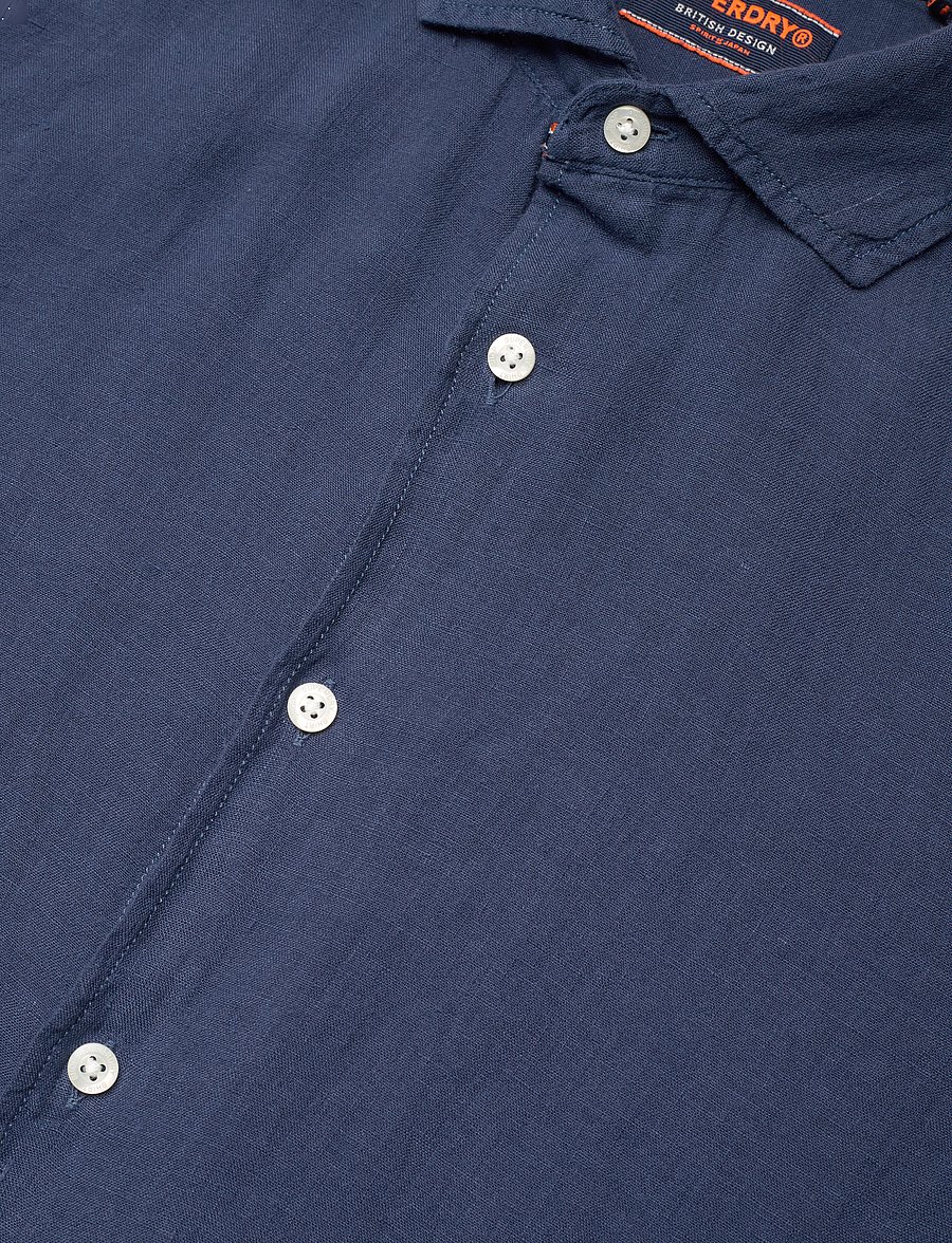 Superdry - VACATION L/S LINEN SHIRT - navy - 4